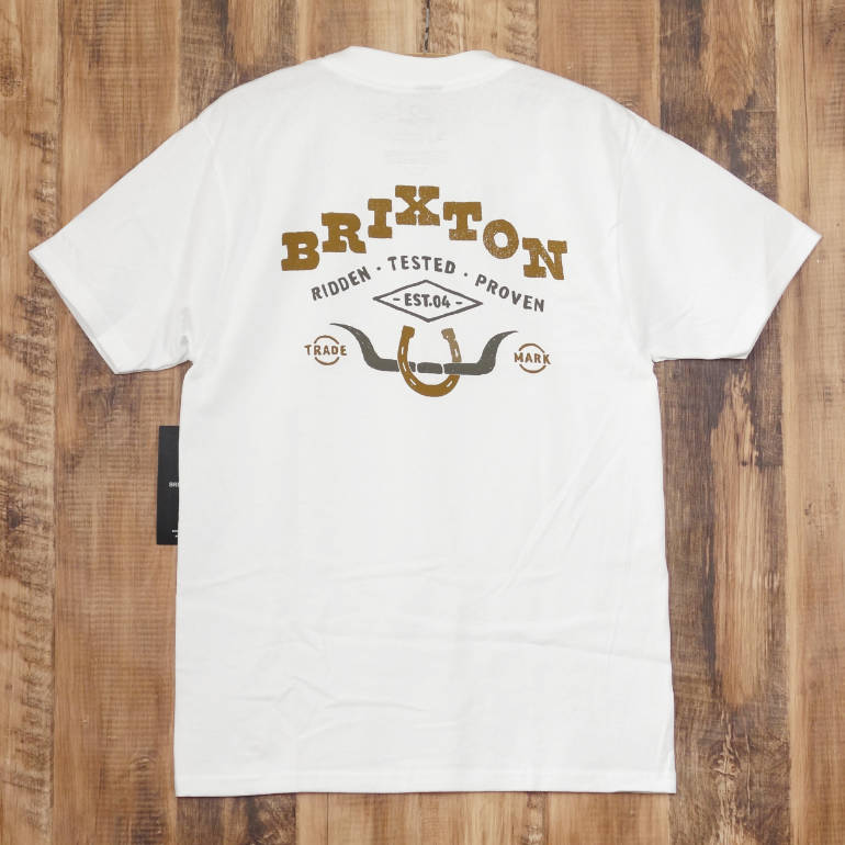 ブリクストン BRIXTON BEEKMAN T-Shirt メンズ 丸胴 Tシャツ ホワイト