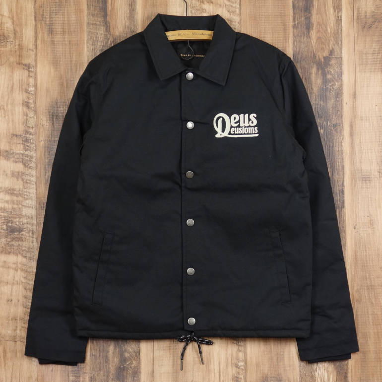 デウスエクスマキナ コーチジャケット メンズ ブラック Deus Ex Machina BREEZE COACH JACKET