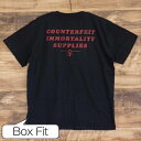 デウスエクスマキナ ボックス Tシャツ メンズ ブラック Deus Ex Machina Counterfeit Tee Box Fit