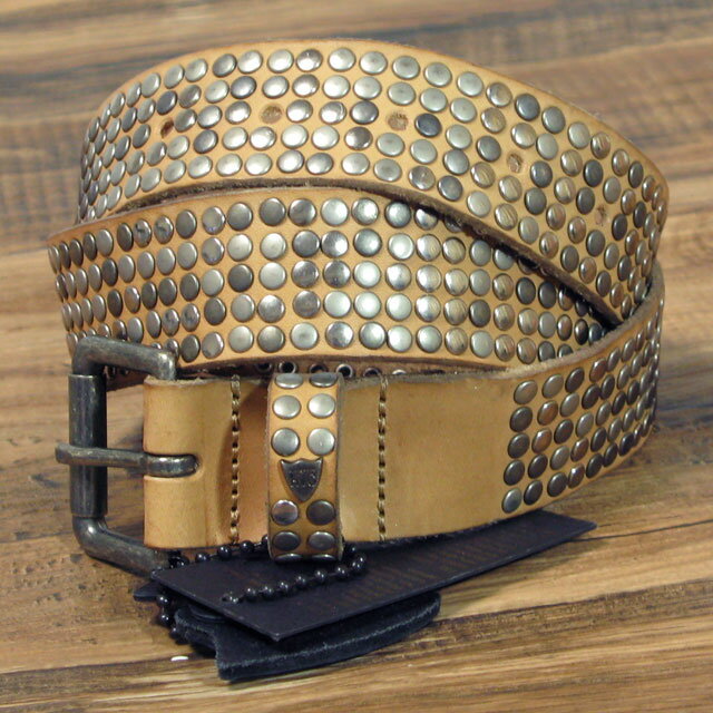 スタッズベルト HTC エイチティーシー 5000 STUDS BELT メンズ ベルト ナチュラル