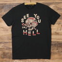 ジョンソンモータース Tシャツ メンズ ブラック Johnson Motors SEE YOU IN HELL