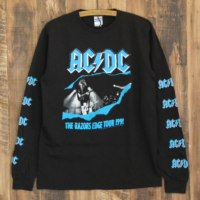 JUNK FOOD ジャンクフード ロングTシャツ メンズ AC/DC RAZORS EDGE TOUR 91