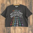 JUNK FOOD ジャンクフード ワンダーウーマン レディース クロップド Tシャツ WONDER WOMAN STARS CROPPED TEE