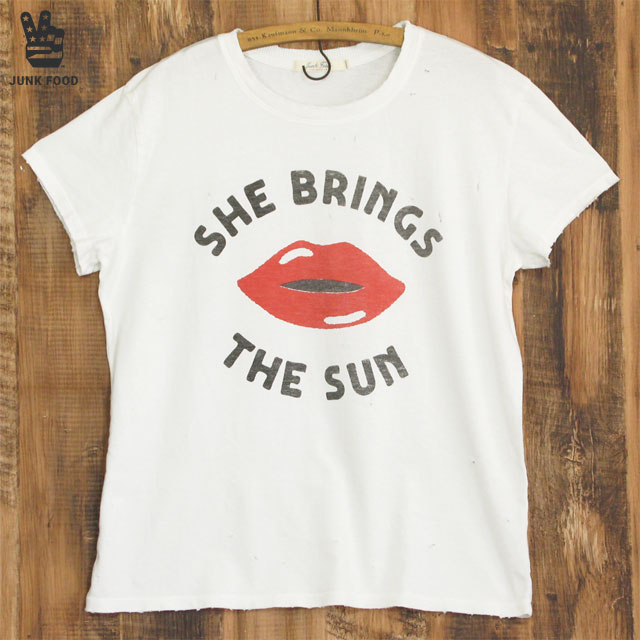 JUNK FOOD ジャンクフード レディース ダメージ Tシャツ She Brings The Sun