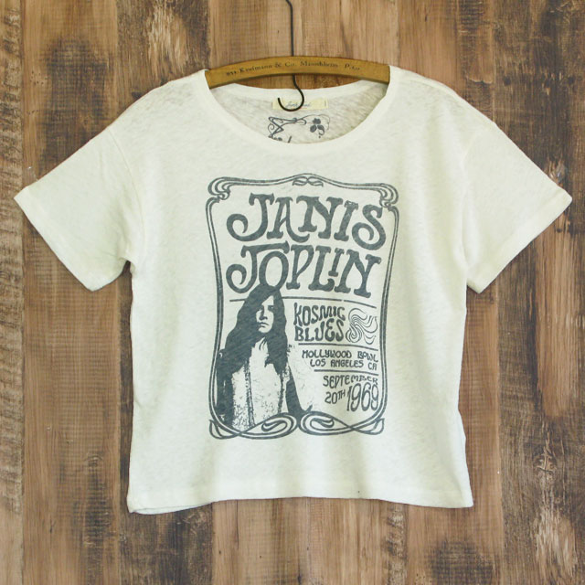 JUNK FOOD ジャンクフード Janis Joplin ジャニス ジョプリン レディース ショート丈Tシャツ