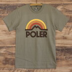 POLER ポーラー Tシャツ メンズ MOUNTAIN RAINBOW TEE 丸胴