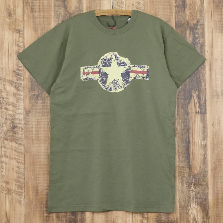 ロスコ ROTHCO Tシャツ 半袖 メンズ ミリタリー エアフォース USAF 空軍 米軍 オリーブ アメカジ【クリックポスト発送】