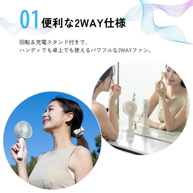 2025夏 elaice エレス アイファン ピヴォ iFan Pivo 25 扇風機 持ち運び ハンディファン モバイルファン 充電式 3