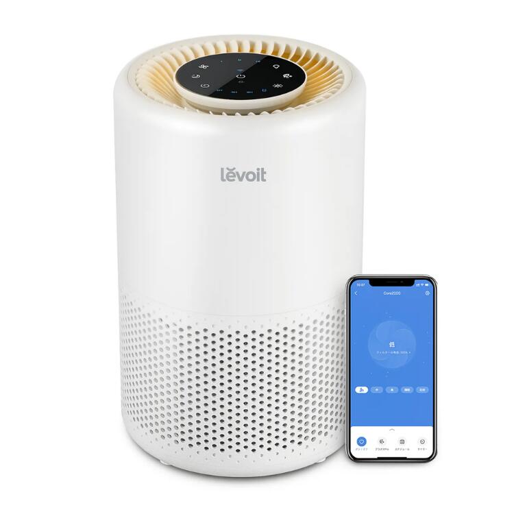 Levoit 空気清浄機 18畳 Core 200S レボイト スマホ対応 除菌 脱臭 小型モデル PM2...