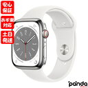 新品未開封品Apple Watch Series 8 GPS+Cellularモデル 45mm MNKE3J/A シルバーステンレススチールケース/ホワイトスポーツバンド A2775 送料無料 4549995340112