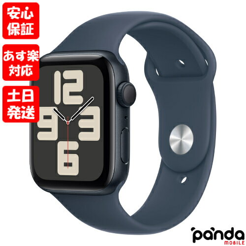 【あす楽、土日、祝日発送、店舗受取可】新品未開封品【Nランク】Apple Watch SE 第2世代 GPSモデル 44mm MRTX3J/A+MT3R3FE/A ミッドナイトアルミニウムケース/ストームブルースポーツバンド M/L A2723 本体 送料無料 4549995418972