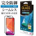 iPhone13 mini ガラスフィルム 全面保護 ブルーライトカット 高光沢 シームレス 防埃 0.33mm 硬度10H 簡単貼り付けガイド アイフォン13 保護フィルム FE2985IP154 ラスタバナナ