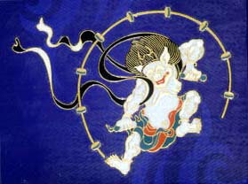 ～Japanese　Style～金蒔絵シール(雷神・大-右)