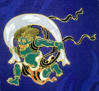 ～Japanese　Style～金蒔絵シール(風神・中-左)