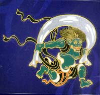 ～Japanese　Style～金蒔絵シール(風神・中-右)