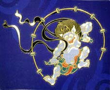 ～Japanese　Style～金蒔絵シール(雷神・中-右)