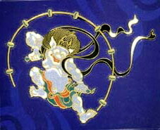 ～Japanese　Style～金蒔絵シール(雷神・中-左)