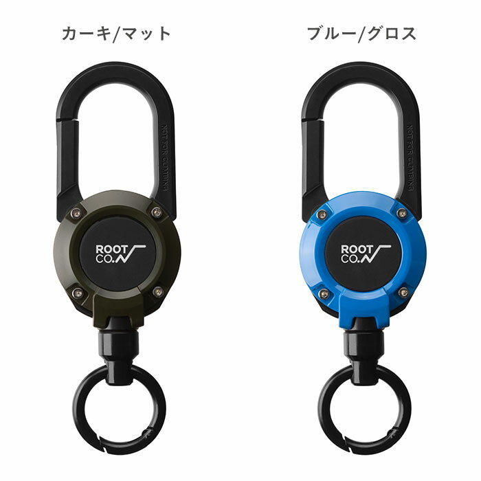 ROOT CO. GRAVITY MAGREEL 360 マグネット カラビナ リール【 リール キーホルダー ブランド ルートコー ブラック ホワイト カーキ ブルー レッド イエロ コヨーテ マット カラー 黒 白 登山 コードリール アウトドア ミリタリー キーリング リールストラップ 釣り 】