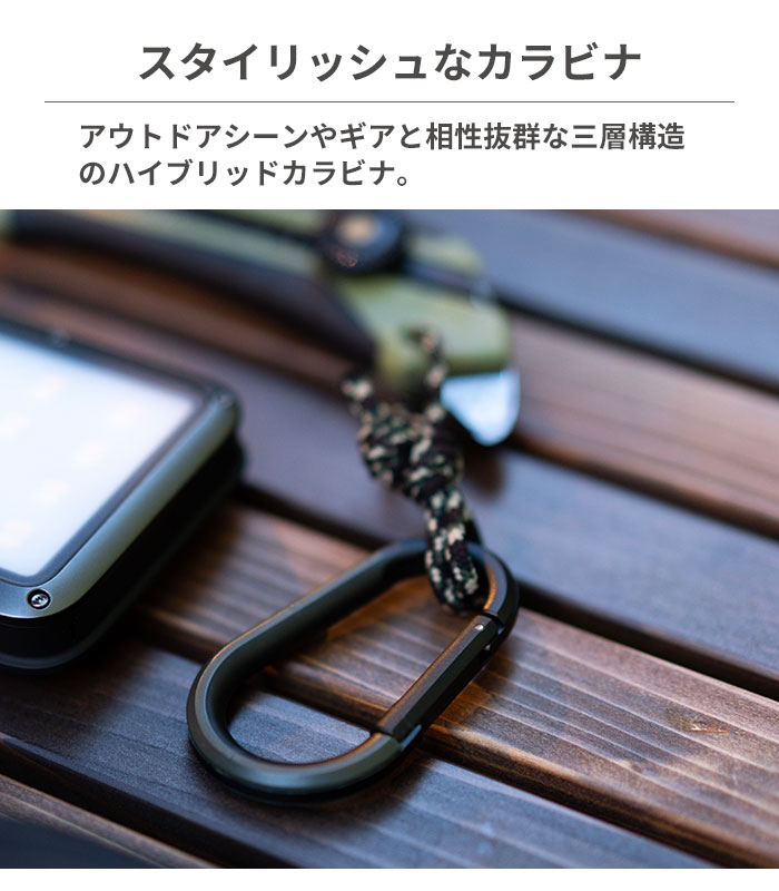 ROOT CO. GRAVITY TRIAD CARABINER ブラック 【 カラビナ スマホ iPhone スマートフォン 落下防止 キーホルダー ルート コー アウトドア アルミニウム TPU コーティング 】