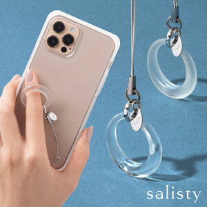 salisty サリスティ クリア リング ストラップ S-ST015Z 【 ストラップ リングストラップ スマホストラップ 携帯ストラップ 透明 すりガラス風 おしゃれ シンプル 落下防止 大人 女子 女性 大人かわいい アクセサリー ブランド Hamee】