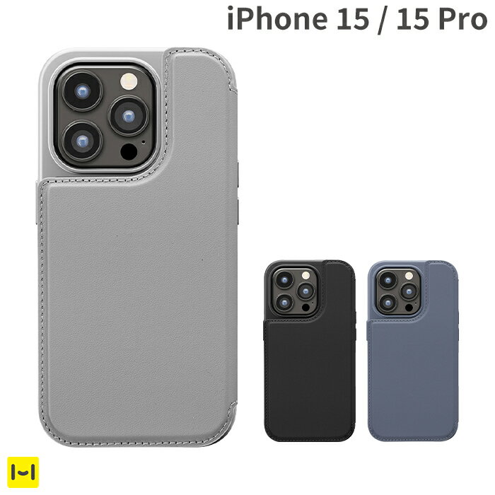 [iPhone 15/15 Pro専用]Premium Style バックフリップケース【 透明 アイフォン iphone15 iphone15pro 携帯ケース ア…