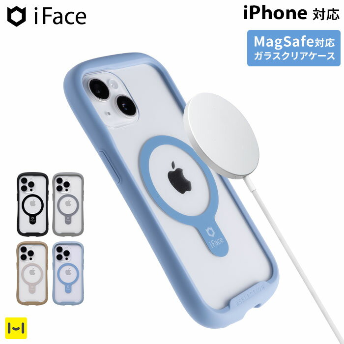 【公式】iFace MagSafe対応 iPhone15 ケース 15Pro 15Plus 15ProMax iPhone14 ケース 14Pro 14ProMax iPhone13 13mini 13Pro iPhone12 12Pro 【 Reflection Magnetic 強化ガラスクリアケース …