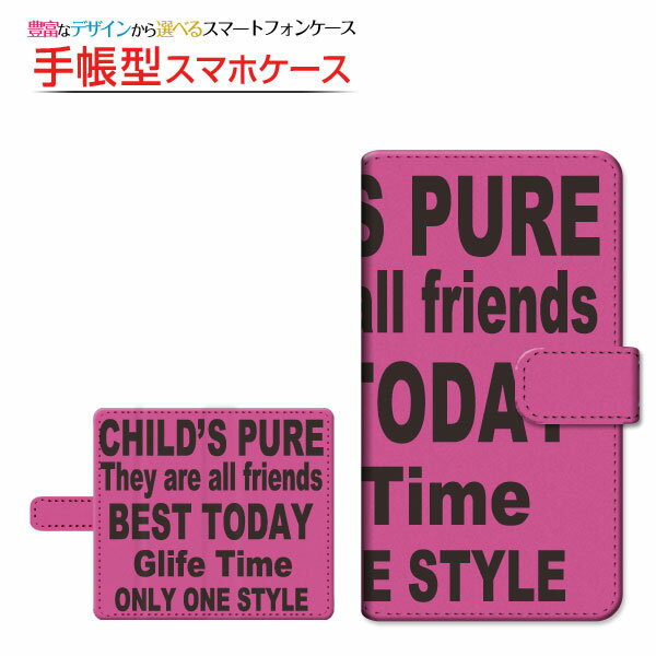 Redmi Note 11 Pro 5G 対応 手帳型 スマホケース 回転タイプ／貼り付けタイプ ロゴ PINK 定形・定形外郵便 送料無料 文字 ピンク 英字 [ 日本製 プレゼント 誕生日 記念日 ]