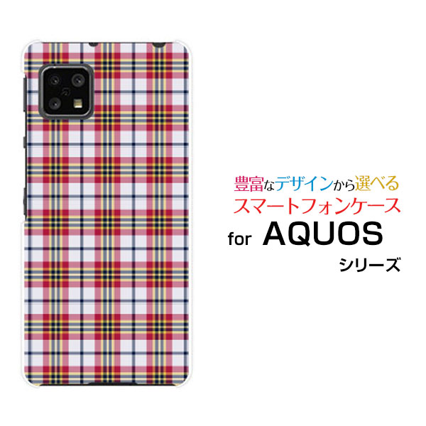 スマホケース AQUOS sense4 やさしいスマホ2[SH-M15P5S]イオンモバイルPlaid(チェック柄) type002[ スマホカバー 携帯ケース 人気 定番 ]