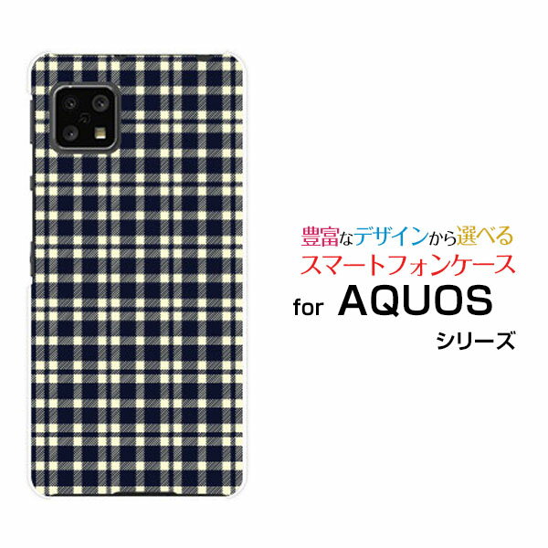 スマホケース AQUOS sense4 basic アクオス センス フォー ベーシック[SoftBank A003SH]SoftBank Y!mobilePlaid(チェック柄) type001[ スマホカバー 携帯ケース 人気 定番 ]