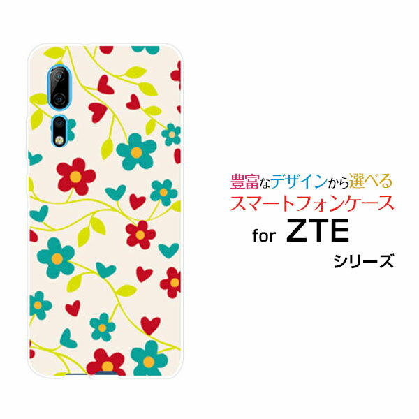 スマホケース 液晶保護ガラスフィルム付 ZTE Axon 10 Pro 5G ゼットティーイー アクソンテンプロ ファイブジーSoftBankフラワー(type002)[ デザイン 雑貨 かわいい ]