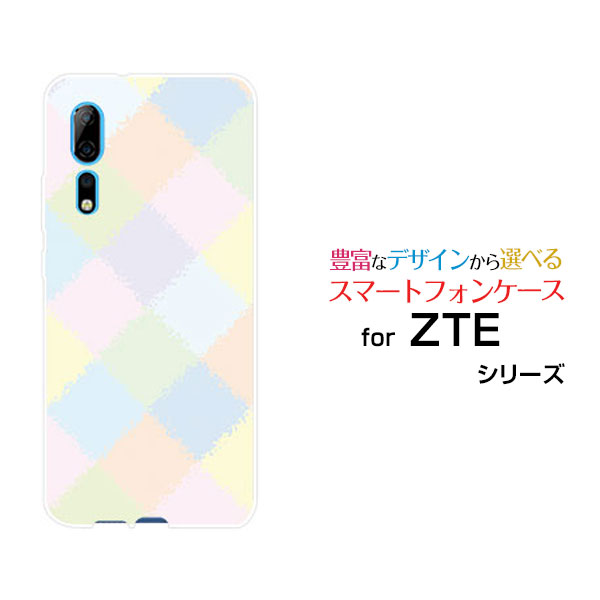 スマホケース ZTE Axon 10 Pro 5G ゼットティーイー アクソンテンプロ ファイブジーSoftBankパステルダイヤ[ おしゃれ プレゼント 誕生日 記念日 ]