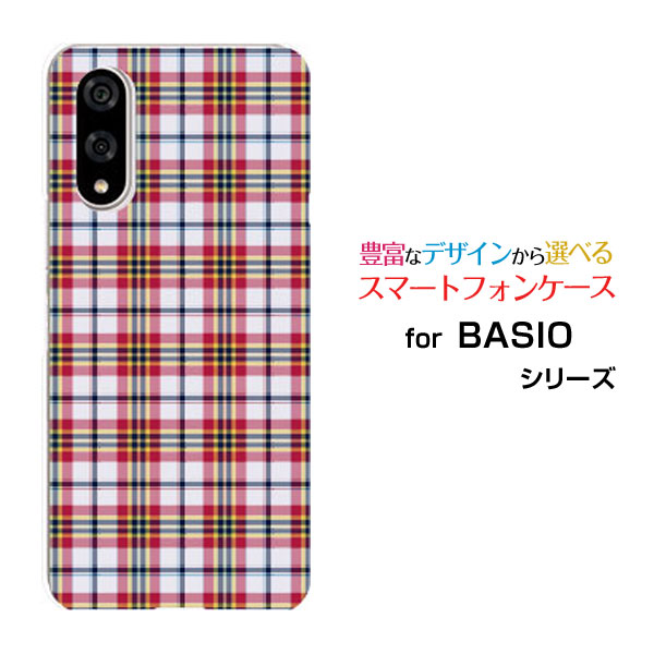 乐天商城 - スマホケース BASIO active3 ベイシオ アクティブスリーau UQ mobileチェック柄 レッド×ネイビー[ スマホカバー 携帯ケース 人気 定番 ]