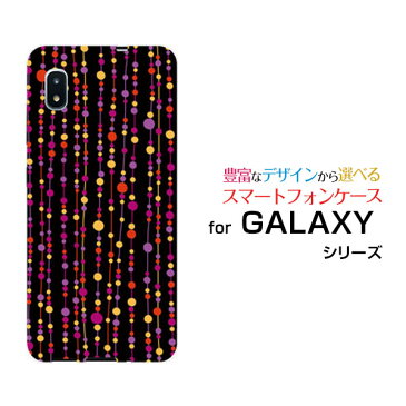 液晶保護フィルム付 GALAXY A20 ギャラクシー エートゥエンティ[SC-02M/SCV46]docomo au水玉カーテン（黒×赤）[ おしゃれ プレゼント 誕生日 記念日 ]