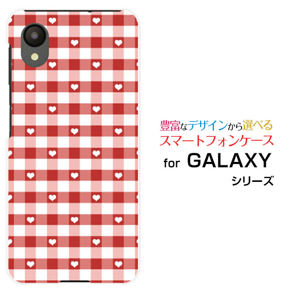 乐天商城 - スマホケース GALAXY A23 5G ギャラクシー エートゥエンティスリー[SC-56C SCG18]docomo au UQ mobileギンガムハート[ デザイン 雑貨 かわいい ]