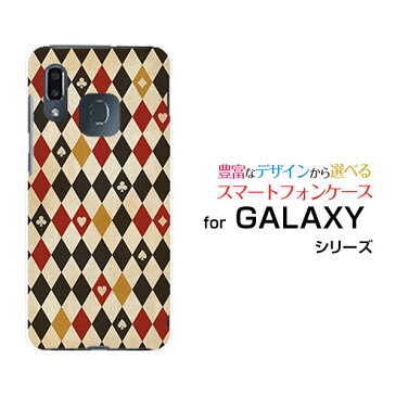 液晶保護フィルム付 GALAXY A30 ギャラクシー エーサーティ[SCV43]au UQ mobileトランプダイヤ柄[ おしゃれ プレゼント 誕生日 記念日 ]