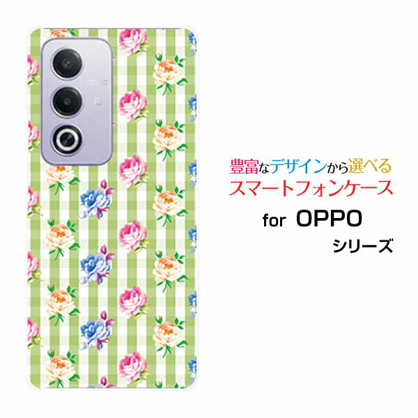 Rakuten - スマホケース OPPO A3 5G オッポ エースリー ファイブジー楽天モバイル Y!mobile iijmioバラとグリーンチェック[ スマホカバー 携帯ケース 人気 定番 ]