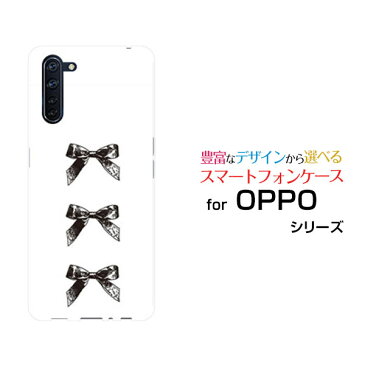 OPPO Reno3 A オッポ リノ スリー エー楽天モバイル Y!mobile UQ mobileアンティークリボン(黒×白)[ おしゃれ プレゼント 誕生日 記念日 ]