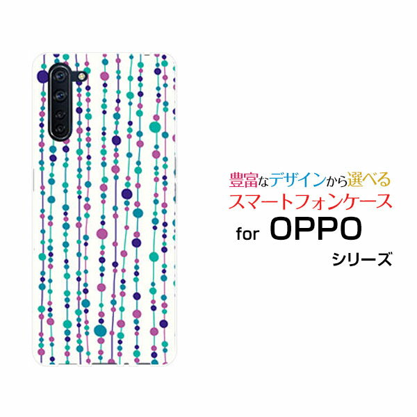 液晶保護ガラスフィルム付 OPPO Reno3 A オッポ リノ スリー エー楽天モバイル Y!mobile UQ mobile水玉カーテン（白×青）[ おしゃれ プレゼント 誕生日 記念日 ]