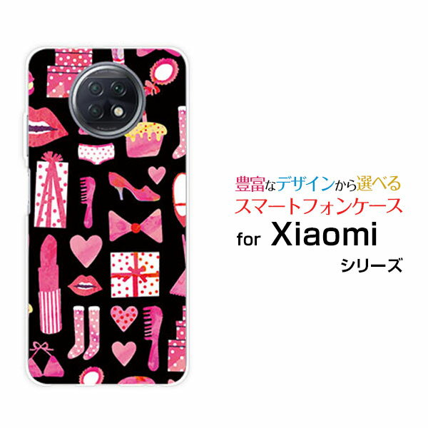 スマホケース 液晶保護フィルム付 Redmi Note 9T レッドミー ノート ナイン ティーSoftBankおしゃれアイテム（黒×ピンク）[ おしゃれ プレゼント 誕生日 記念日 ]