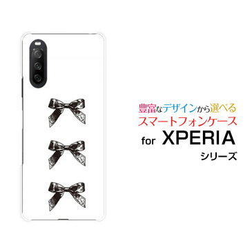 XPERIA 10 III Lite エクスペリア テン マークスリー ライト楽天モバイルアンティークリボン(黒×白)[ おしゃれ プレゼント 誕生日 記念日 ]