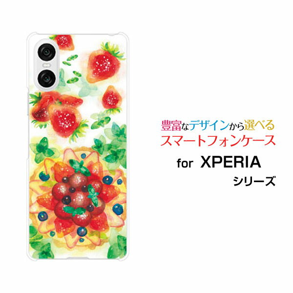 乐天商城 - スマホケース XPERIA 10 VI エクスペリア テン マークシックス[SO-52E SOG14]docomo au SoftBankSweets time 苺[ デザイン 雑貨 かわいい ]
