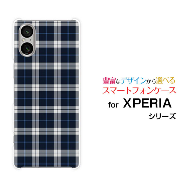 乐天商城 - スマホケース XPERIA 5 V エクスペリア ファイブ マークファイブ[SO-53D SOG12]docomo au SoftBank 楽天モバイルPlaid(チェック柄) type003[ スマホカバー 携帯ケース 人気 定番 ]
