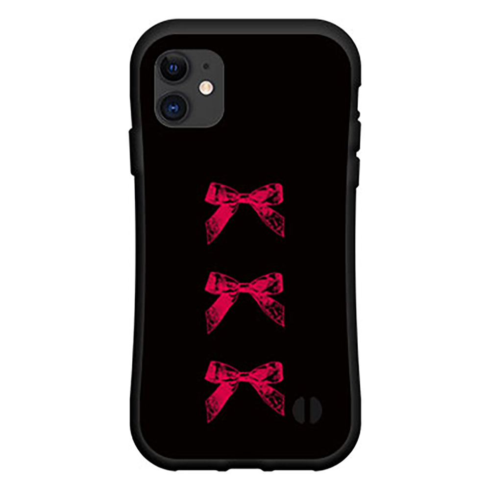液晶保護フィルム付 iPhone 12 Pro Maxアイフォン トゥエルブ プロ マックスdocomo au SoftBank落としても割れにくい驚きの衝撃吸収力豊富なオリジナルデザイン耐衝撃 ハイブリッドケースアンティークリボン(赤×黒)