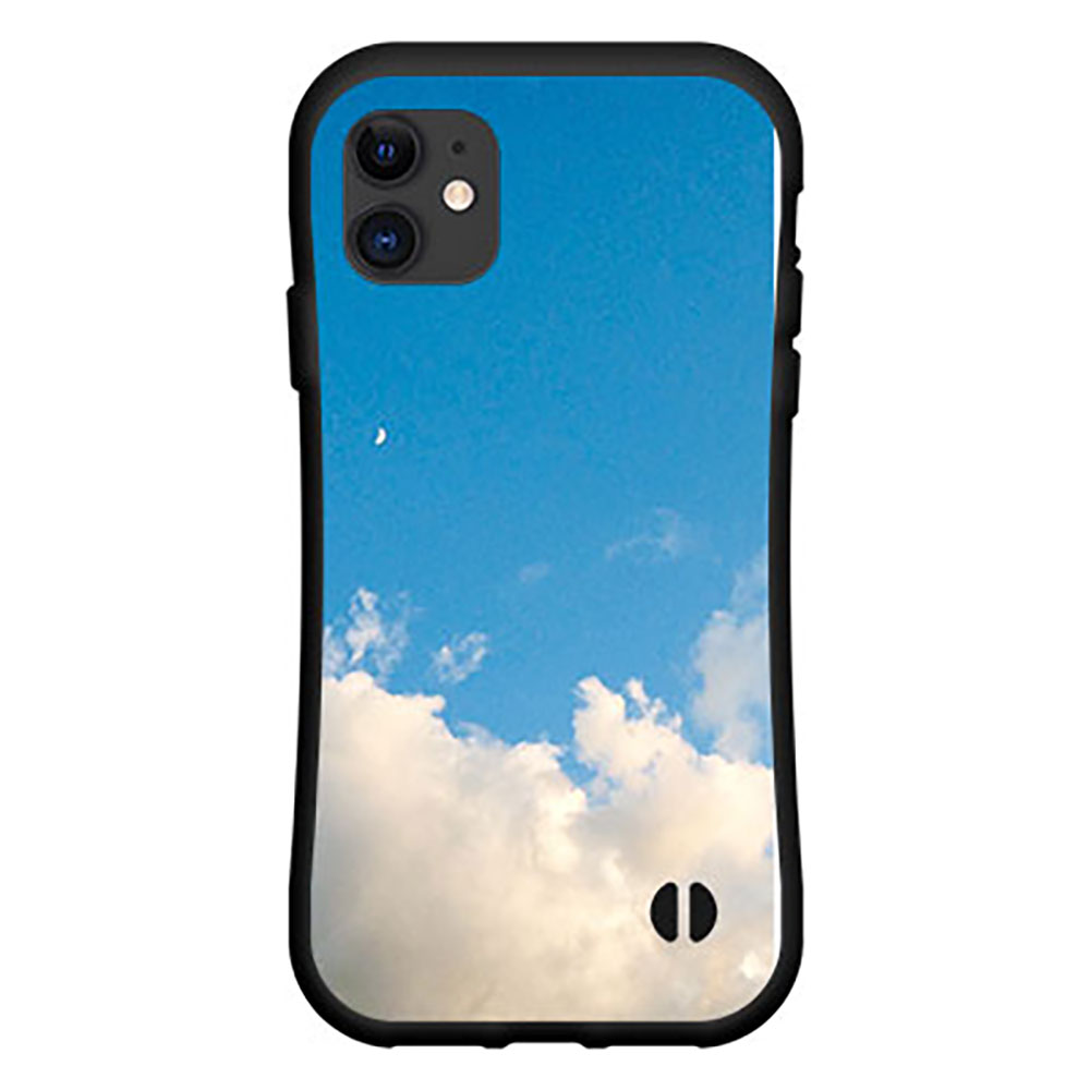 液晶保護フィルム付 iPhone 12アイフォン トゥエルブdocomo au SoftBank落としても割れにくい驚きの衝撃吸収力豊富なオリジナルデザイン耐衝撃 ハイブリッドケース青空(2.0)