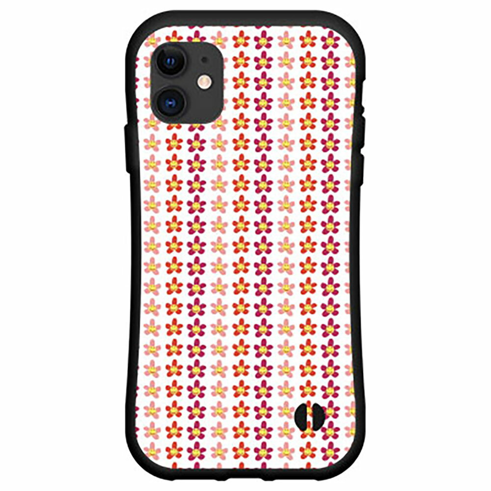 液晶保護ガラスフィルム付 iPhone 12 Proアイフォン トゥエルブ プロdocomo au SoftBank落としても割れにくい驚きの衝撃吸収力豊富なオリジナルデザイン耐衝撃 ハイブリッドケーススマイルフラワー