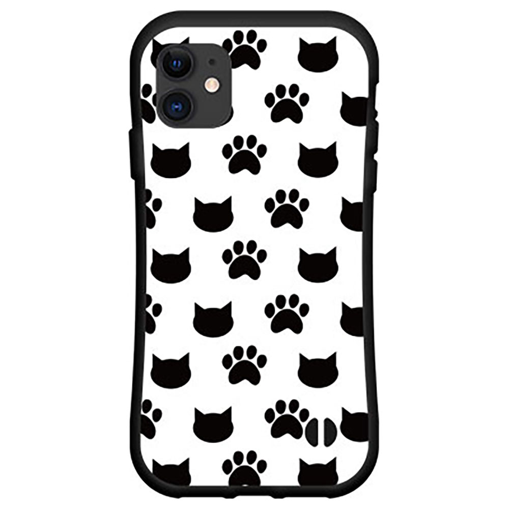 iPhone 12 miniアイフォン トゥエルブ ミニdocomo au SoftBank落としても割れにくい驚きの衝撃吸収力豊富なオリジナルデザイン耐衝撃 ハイブリッドケース肉球と猫