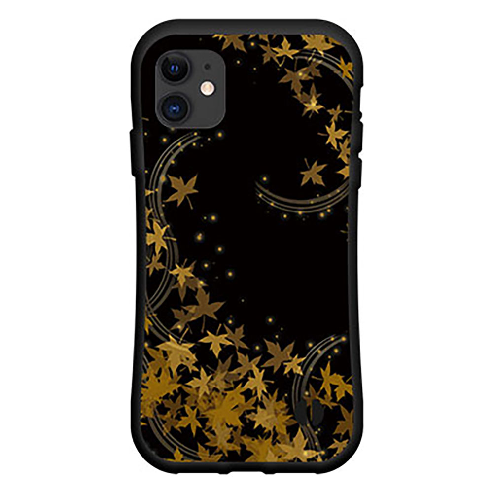 iPhone 12アイフォン トゥエルブdocomo au SoftBank落としても割れにくい驚きの衝撃吸収力豊富なオリジナルデザイン耐衝撃 ハイブリッドケース夜もみじ