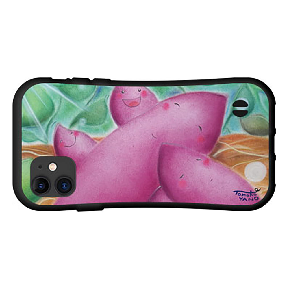iPhone 12アイフォン トゥエルブdocomo au SoftBank落としても割れにくい驚きの衝撃吸収力豊富なオリジナルデザイン耐衝撃 ハイブリッドケースさつまいも家族