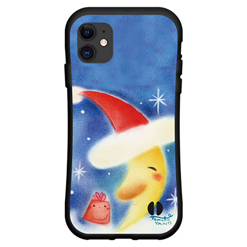 iPhone 12 miniアイフォン トゥエルブ ミニdocomo au SoftBank落としても割れにくい驚きの衝撃吸収力豊富なオリジナルデザイン耐衝撃 ハイブリッドケース三日月サンタにプレゼント