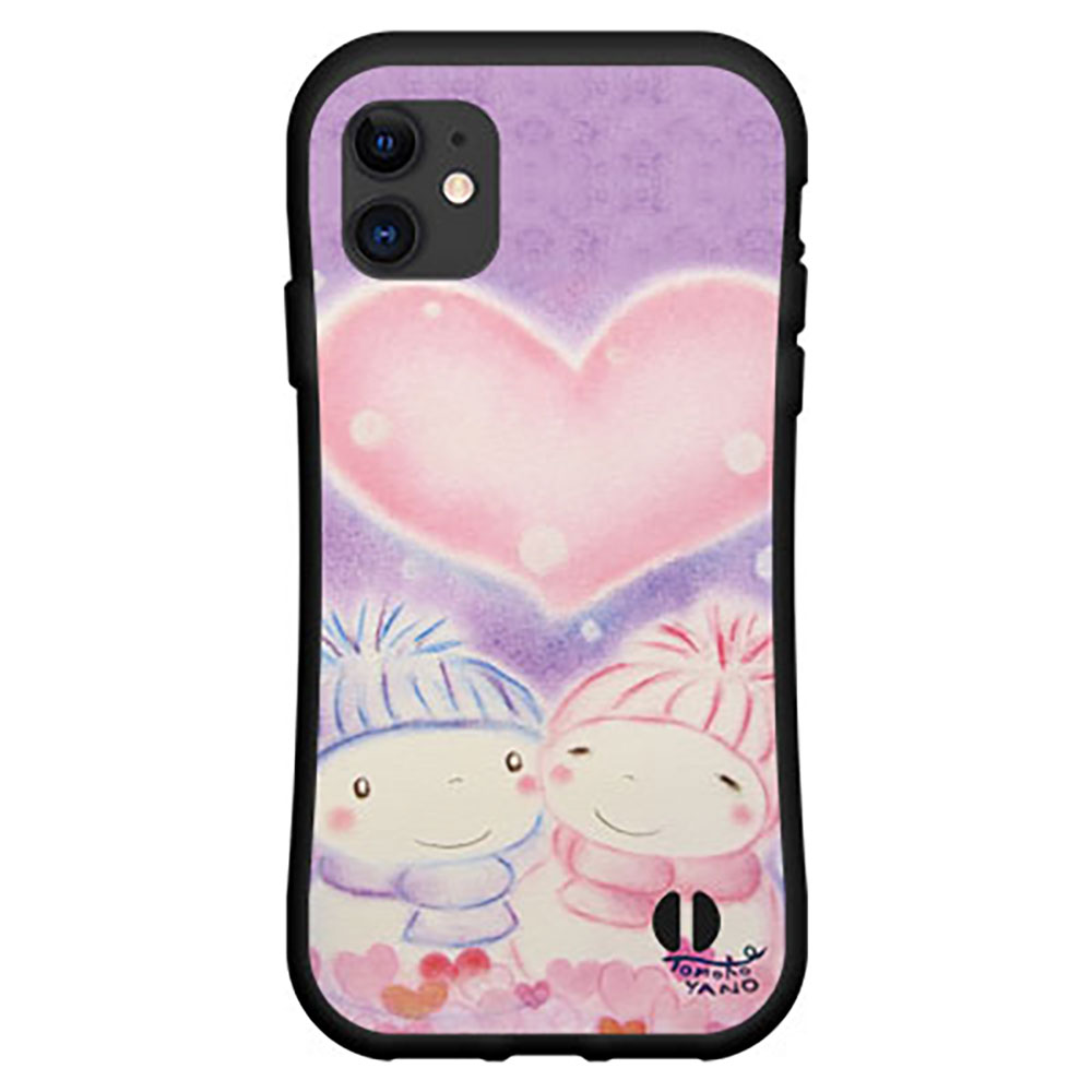 液晶保護フィルム付 iPhone 12アイフォン トゥエルブdocomo au SoftBank落としても割れにくい驚きの衝撃吸収力豊富なオリジナルデザイン耐衝撃 ハイブリッドケース雪だるまカップル